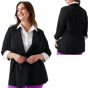 Athleta Endless 1-Button Black PrimaStretch Blazer *Flaw* - Sz 20